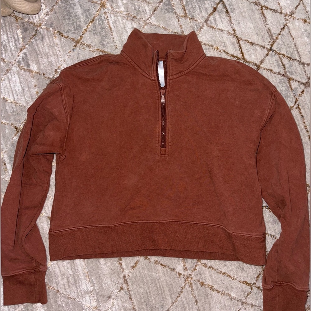Fabletics crop half zip hoodie